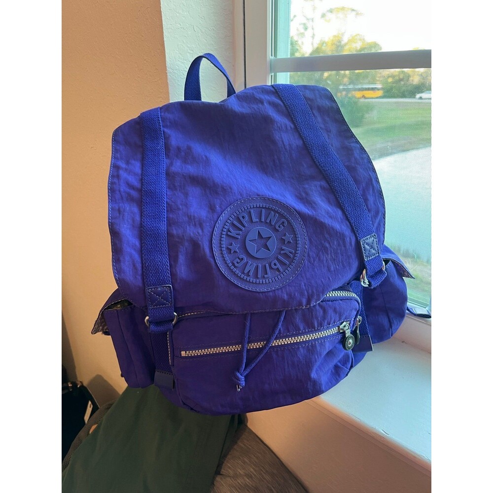 Kipling Joetsu Backpack With Monkey In French Blue - image 1